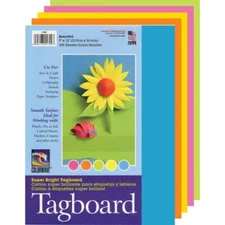 Pacon Super Bright Tagboard - 9x12"  - 9X12"