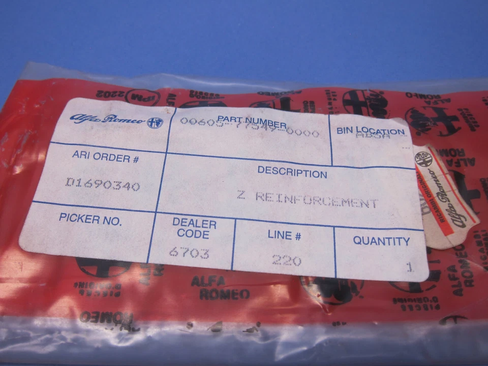 Alfa Romeo NOS 164 consola central refuerzo 60577549 Foto 3 de 4