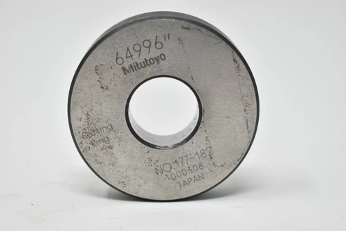 Mitutoyo Setting Ring Gage .64996" 177-182