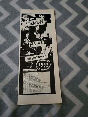 TPQL1 WERBUNG 11X4 DEACON BLUE: ''IN YOUR TOWN'' UK TOURDATEN 1993