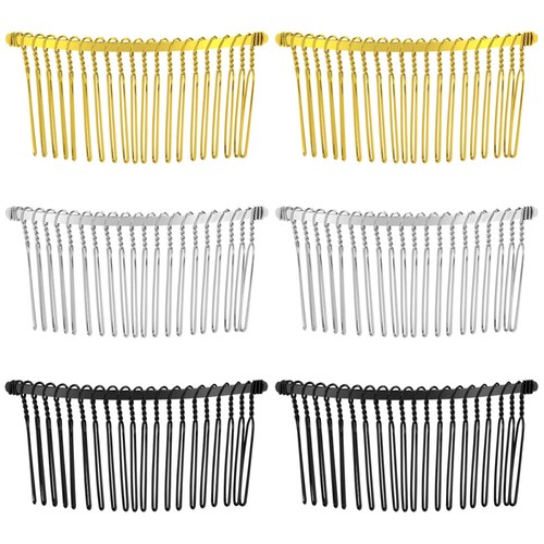 12PCS Bridal Hair Comb Combs for Women Small Decorative Claw Clips Veil Bride - Picture 8 of 11