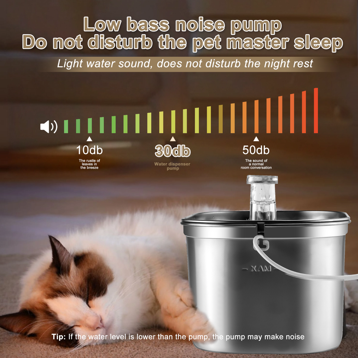 Cat Water Fountain Stainless Steel Automatic Pet Dog