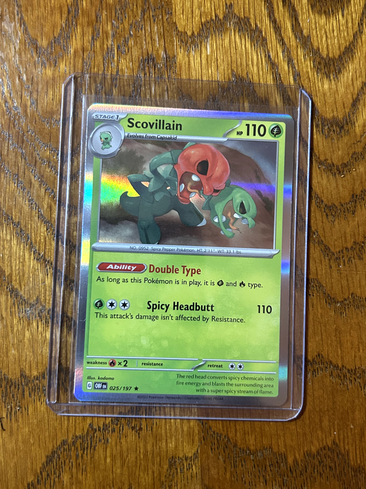 Scovillain Holo Rare Pokemon TCG Card 25/197