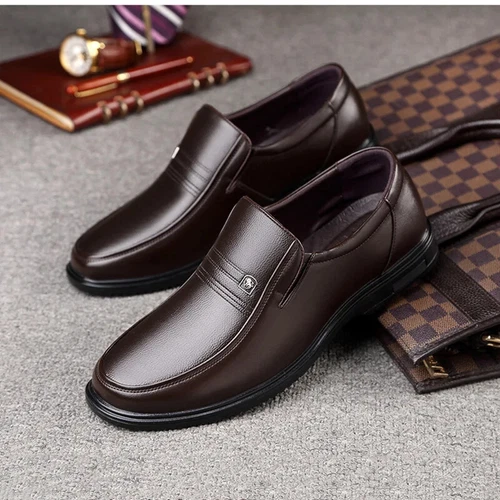 Shoes Men Loafers Genuine Shoes Classic Soft Leather Breathable Men Shoes Flat - Picture 8 of 23