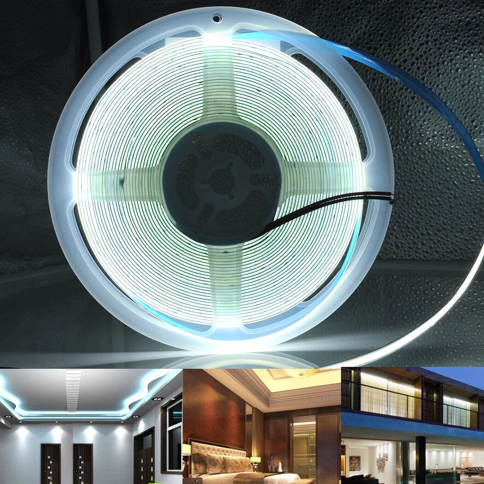 DC12V/24V 1M 5M 10M 320 COB LED Strip High Density Flexible FOB Led Tape Light