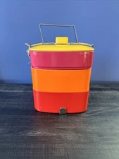 Stacking Melamine Lunch Box Metal Handle Multicolor Kitsch Goldfish Brand