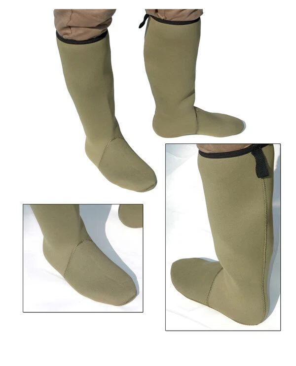 NUEVO CALCETÍN BOTA NEOPRENO HASTA LA RODILLA 4MM VERDE TODAS LAS TALLAS