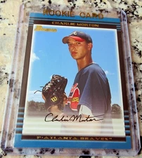 CHARLIE MORTON 2002 BOWMAN Rookie Card RC Atlanta Braves 2021 Champs Tigers $$$
