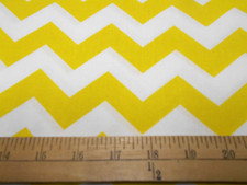 1 yard of "Chevron" Wide Stripe Yellow Fabric