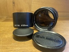 Near Mint w/ Hood Petri C.C 135mm F/2.8 Telephoto Lens M42 Mount From Japan