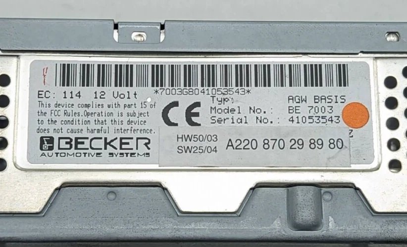 Amplificador de audio Mercedes-Benz S430 W220 2003-2006 amplificador de audio Becker A2208702989 Foto 2 de 4