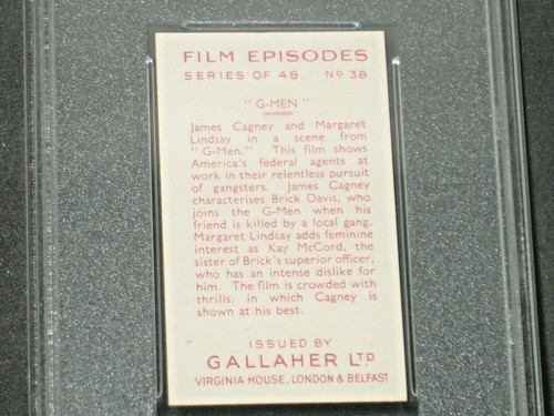 James Cagney Margaret Lindsay 1936 Gallaher Ltd #38 PSA 8 Near Mt To Mint - Bild 5 von 5