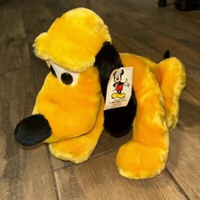 RARE Vintage Disneyland Walt Disney World Pluto 12  Plush Stuffed Animal W/tag