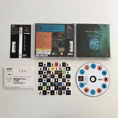 PS1 Moon Remix RPG Adventure ASCII Obi Sticker PlayStation NTSC-J