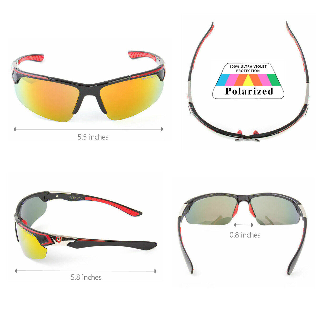 Polarized Sport Men Cycling Baseball Golf Ski Sunglasses Fishing