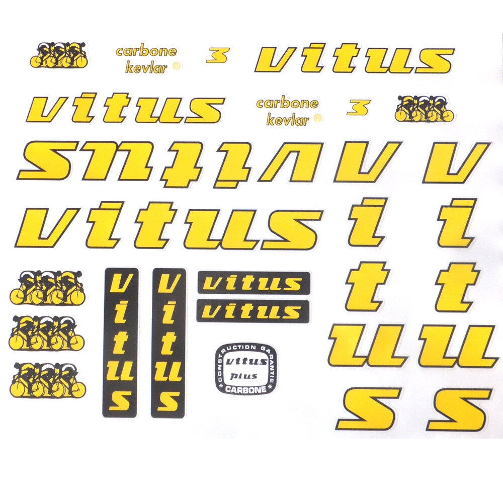 Autocollant Vitus 999 Pour Cadre Vélo - Vinyle Adhésif Jaune - Neuf