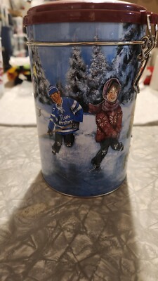 Tim Hortons Limited Edition ''Skating Pond''  Coffee Tin Collector Series #003