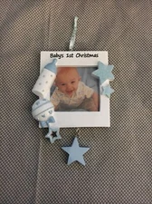 BABY’S FIRST CHRISTMAS BLUE DO IT YOURSELF PERSONALIZATION ORNAMENT