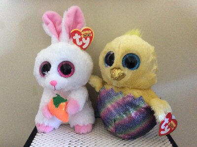 Ty Beanie Boos BRUNCH the Bunny & MEGG the Chick Walgreen's Exclusives 6'' MWMT