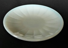 Akro Agate Large Disc  Panel White Saucer  Children's Tea Set