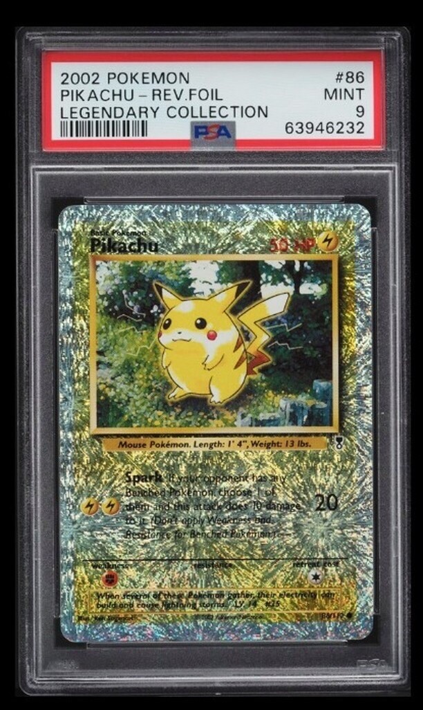 Pikachu Reverse Holo Legendary (Collection) 86/110  PSA 9 MINT