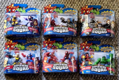 Lot of 6) Marvel Super Hero Squad - Hasbro 2007 - Wolverine
