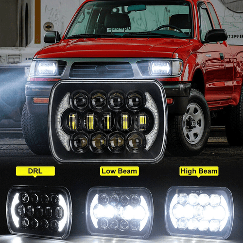 130W 7x6" 5x7 LED Headlight Halo Bulb For Mazda Pickup B2000 B2200 B2600 1986-93