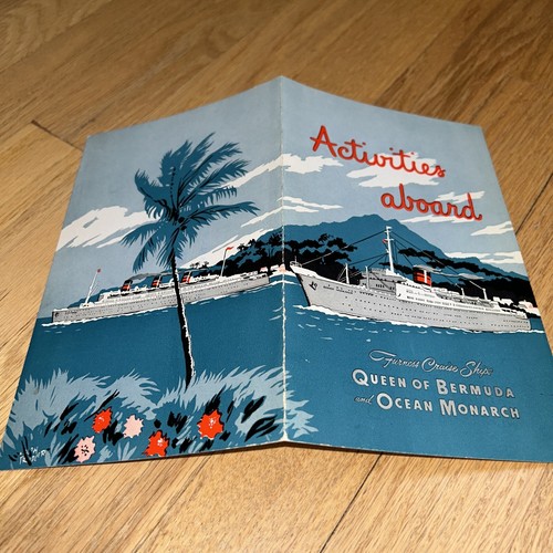 July 1955 QUEEN OF BERMUDA Passenger List / Book + Activities Aboard Book - Picture 2 of 14