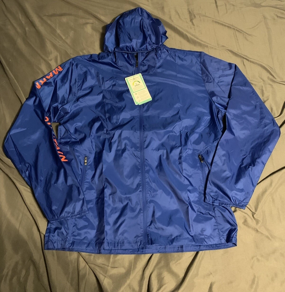Marmot Men’s Brooklyn Air Jacket Lightweight Windbreaker Dark Azure Red Sun L