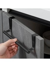 Towel Rail Cupboard Hanger Bar Over Door Kitchen Rack Bathroom Tea HookHolder UK