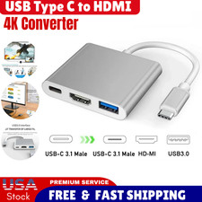 USB Type C to HDMI HDTV TV Cable Adapter Converter For USB-C Phone Tablet Lot US