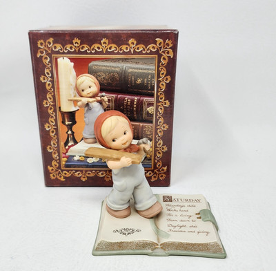 Vtg 1993 Enesco Memories of Yesterday ''Saturday's Child'' Porcelain Figurine 4''