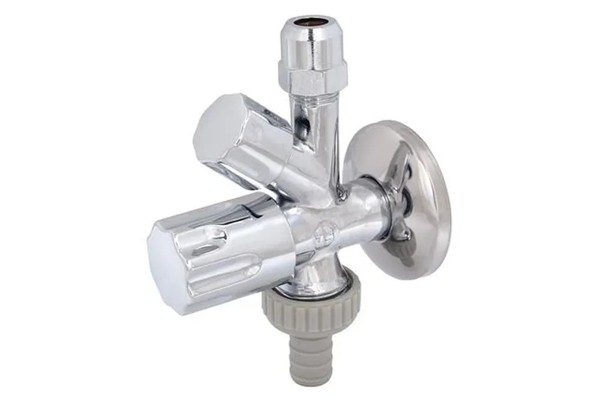 Js Kombi-Eckventil, Selbstdichtend, Schlauchverschraubung, Designgriff, 1/2'',-image