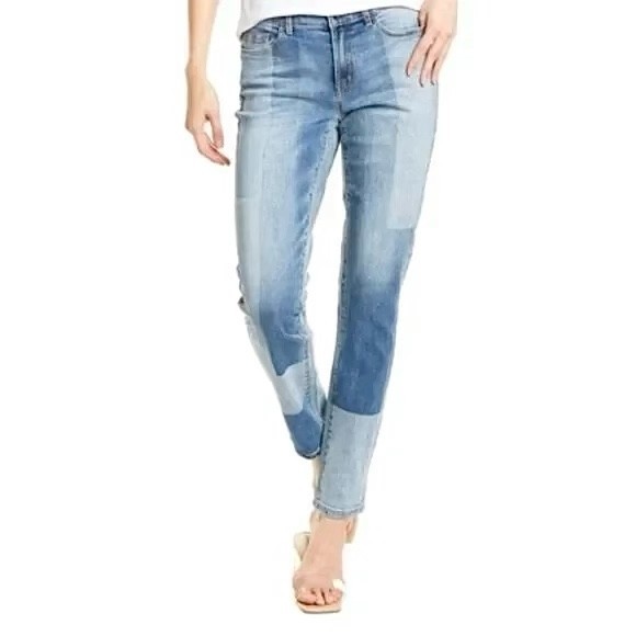 J. McLaughlin Jaycie Patchwork Jeans Multi Wash S… - image 1