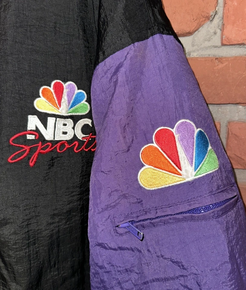 Vintage 90s Pro Player NBC Sports Reversible Zip Bomber Jacket XXL 2XL - Image 3 of 4