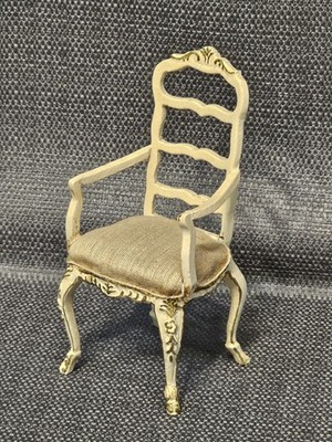 *AS IS* LADDER BACK BESPAQ #1826 ARMCHAIR FOR MINIATURE DOLLHOUSE