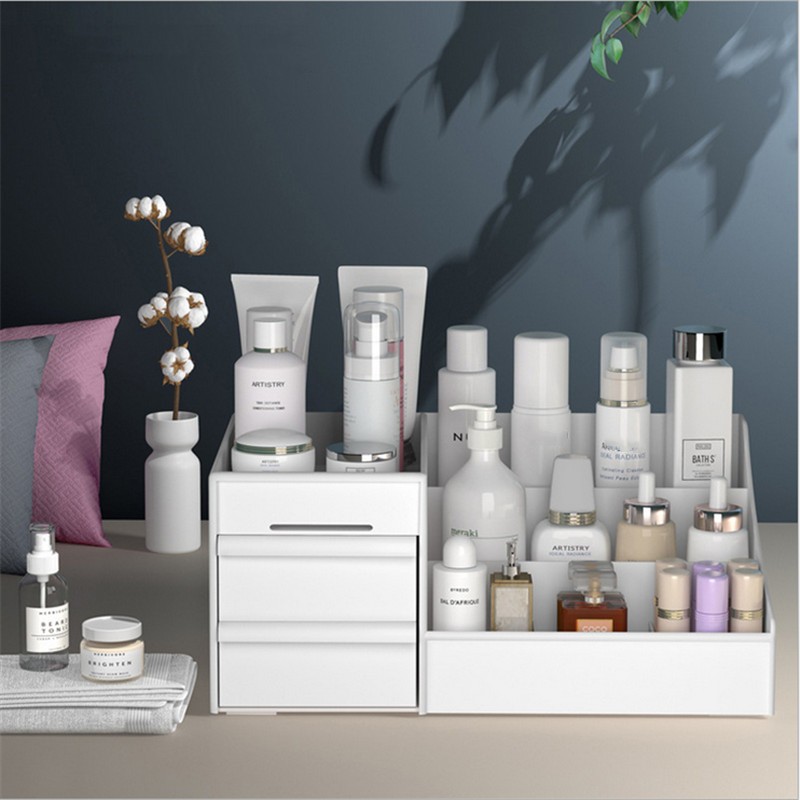 Large Capacity Cosmetic Storage Box Drawer Organizer