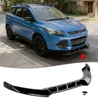 Glossy Black 3PCS Front Lip Splitter For 2013-2016 Ford Escape S/SE/SEL/Titanium