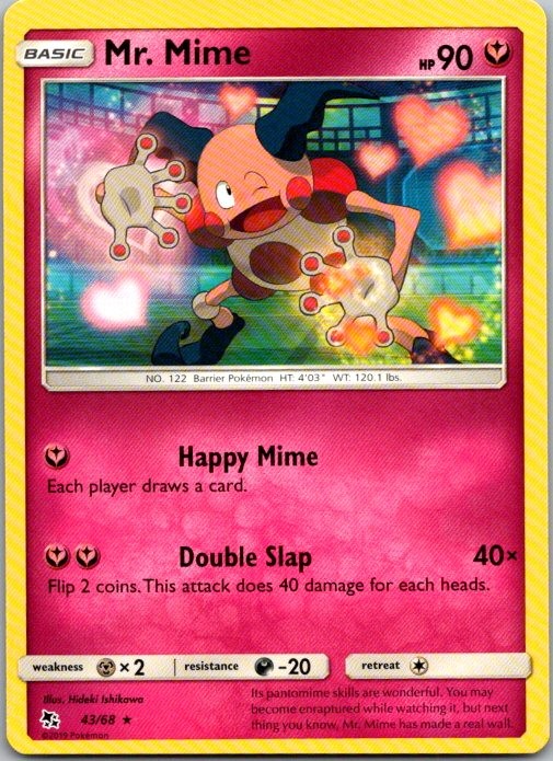 Mr. Mime Rare Hidden Fates 43/68 NM