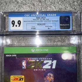 GRADED CGC 9.9 - NBA 2K21 Kobe Bryant Mamba Forever Edition Xbox 1 