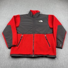 The North Face Jacket Boys Large Red Denali Fleece Polartec Full Zip Hiking