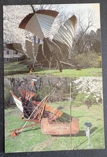 art postcard Dangling the Carrot Roger Machin sculpture 1985 gallery invite