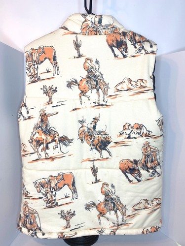 Vintage Cowgirl Women's Large Puffy Bomber Vest - Picture 7 of 10