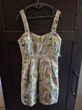 NWT ModCloth 10 Spring Garden Fling Floral Jacquard Fit Flare Dress Tapestry