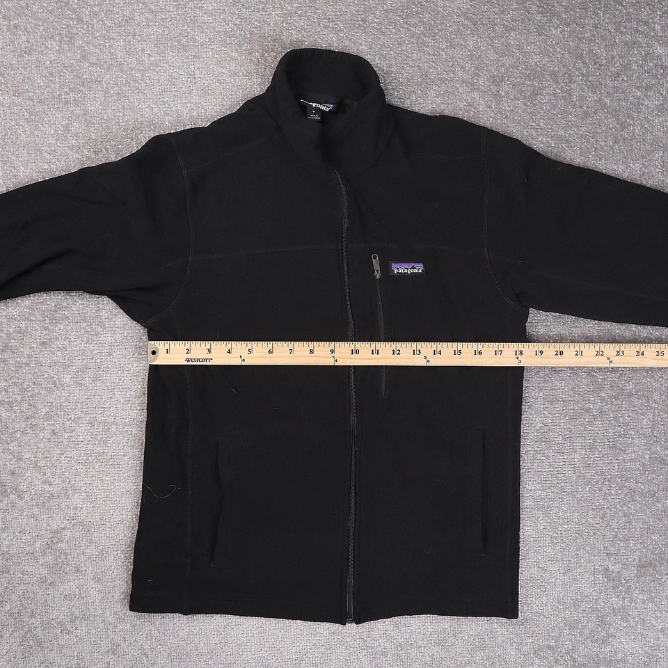 Chaqueta Patagonia Micro D polar mediana negra manga larga cremallera completa Foto 4 de 4