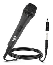 Wired Microphone for Karaoke, Black - Unidirectional Dynamic Wired Black