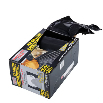 Contractor's Choice 42-Gal Black Construction Trash Bags, Scent-Free, 50 Ct