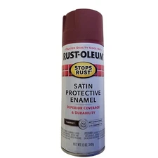 New! Rust Oleum Stops Rust Satin Protective Enamel Spray Paint Cabernet 12 oz