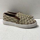 Michael Kors Keaton Brown Monogram Slip-On Sneakers Women's Size 6 M — photo 3