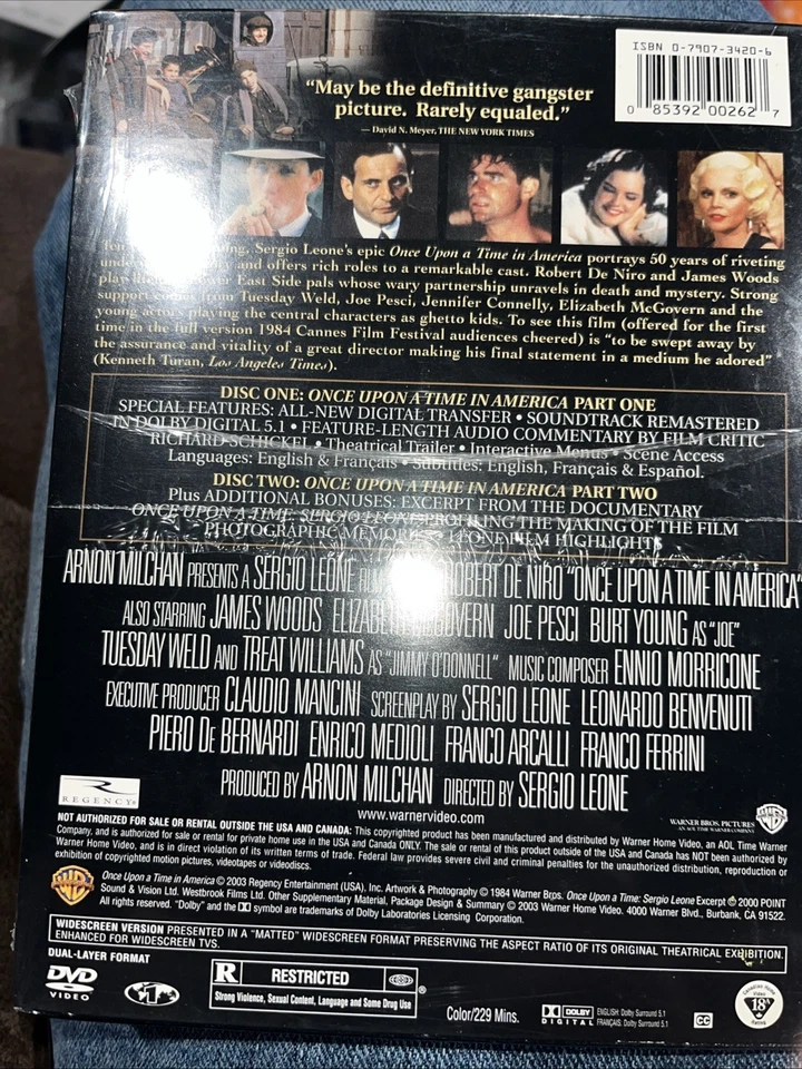 Once Upon a Time in America (DVD, 2003, 2-Disc Set, Special Edition) NEW Sealed - Image 2 of 2